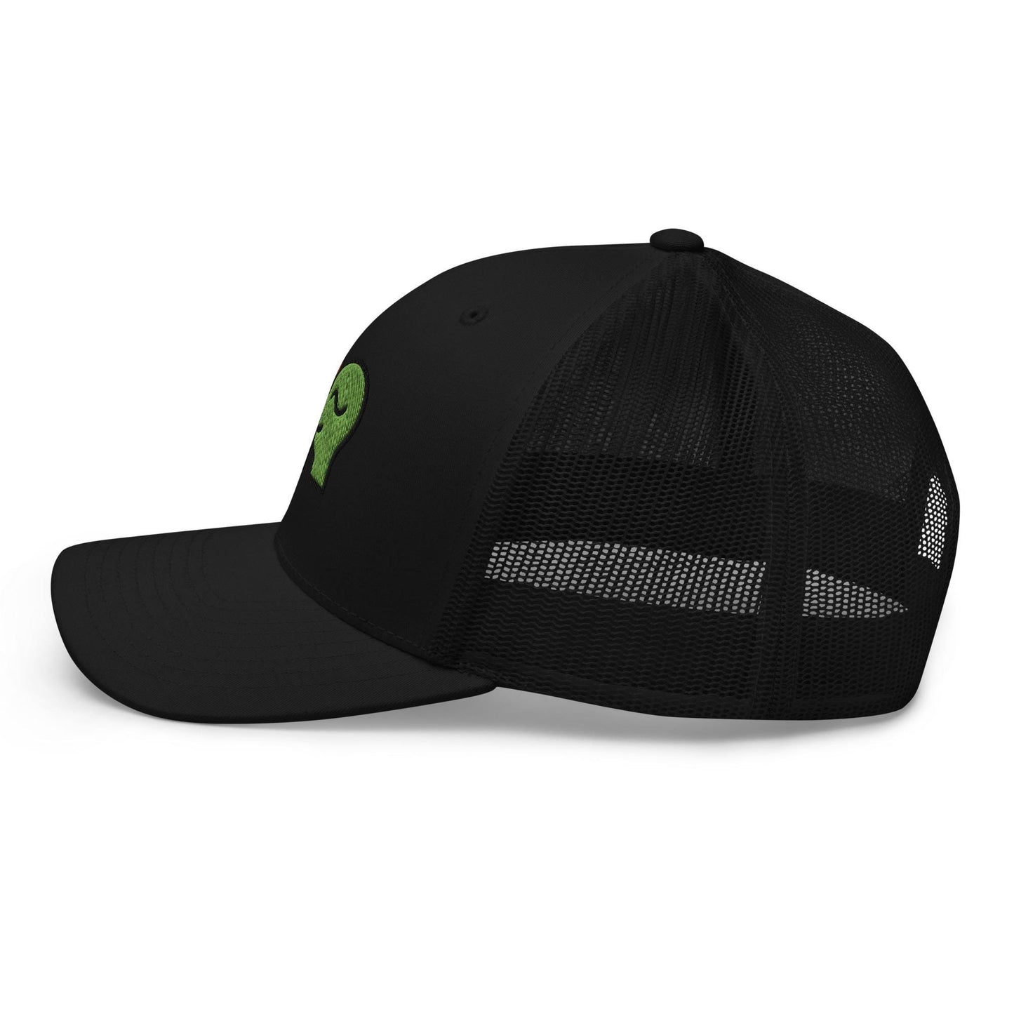 Halloween Doodle Trucker Cap | Deux Doodles Limited Edition | Black Mesh Hat