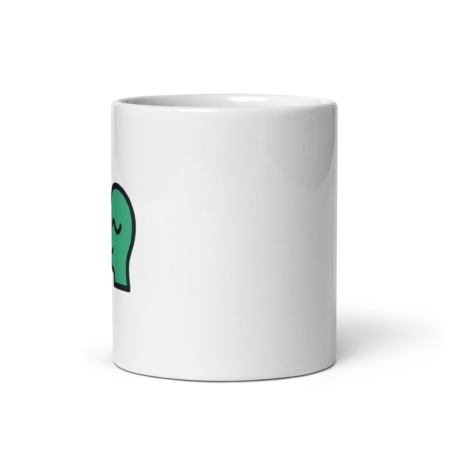 White Glossy Mug — Deux Doodles Logo