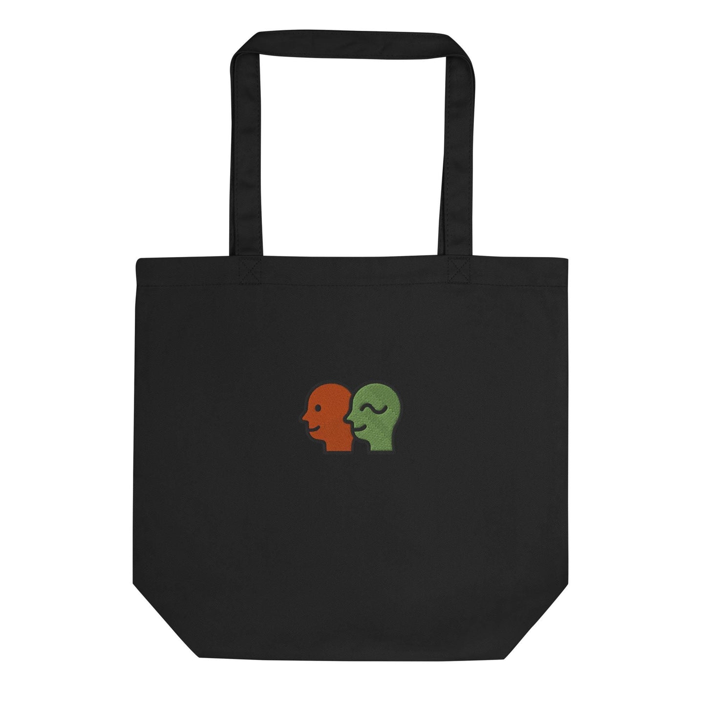 Deux Doodles Logo Tote Bag | Minimalist Black Canvas Bag | Halloween Edition