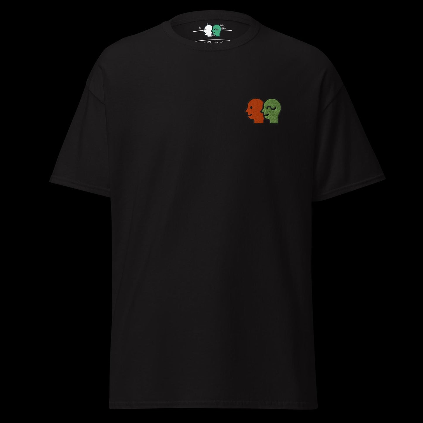 Unisex Classic Tee – Embroidered Logo Front & Halloween Doodle Back Print | Deux Doodles Limited Edition