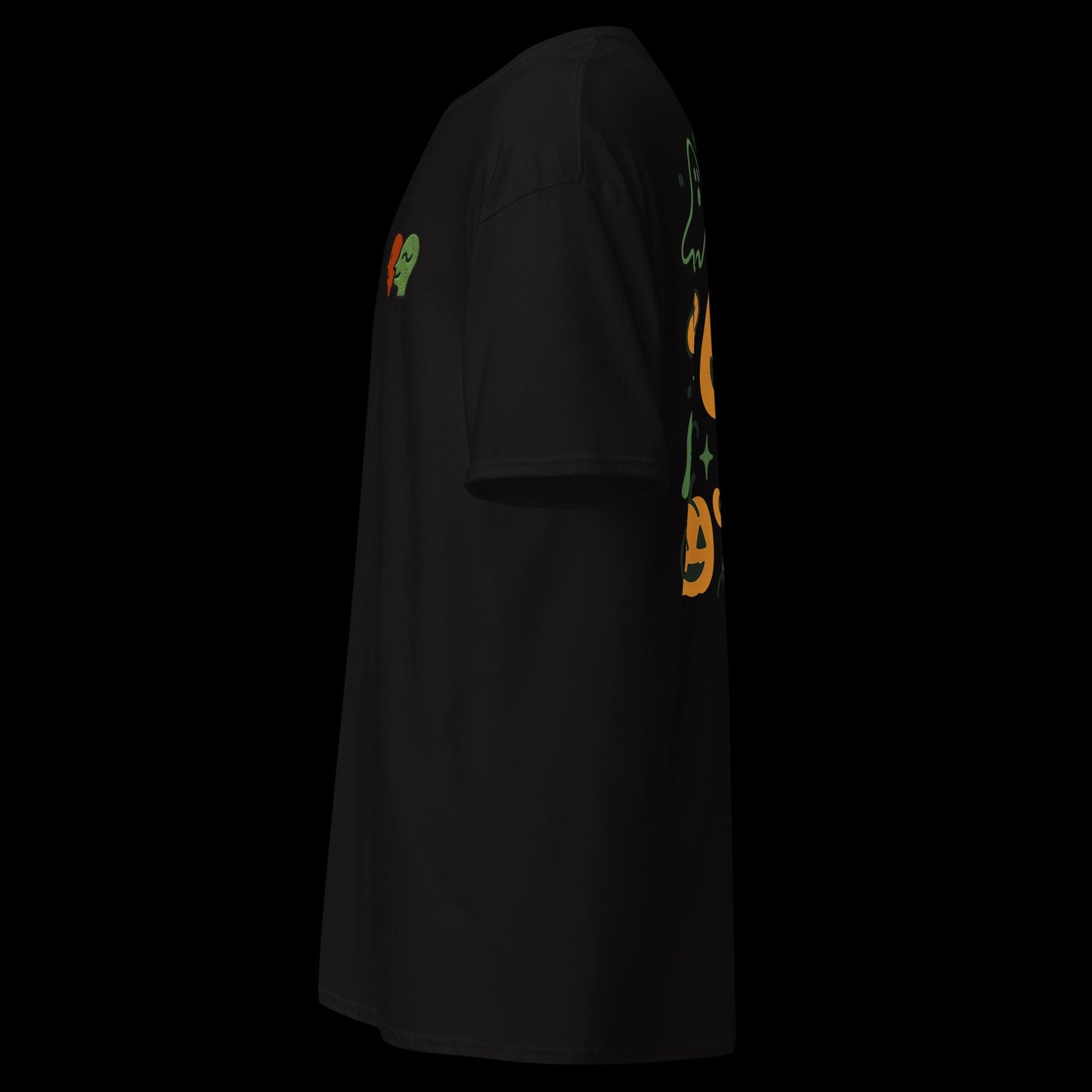 Unisex Classic Tee – Embroidered Logo Front & Halloween Doodle Back Print | Deux Doodles Limited Edition